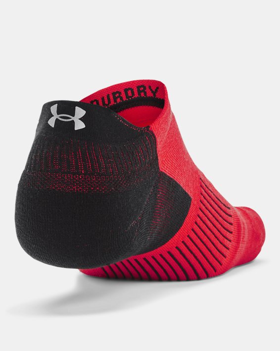 Unisex UA ArmourDry™ Run No Show Socks in Black image number 1